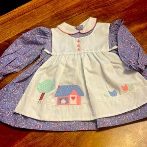 Vintage apron embroidered dress. Vintage Baby Togs. Size 2T. New never worn NWOT